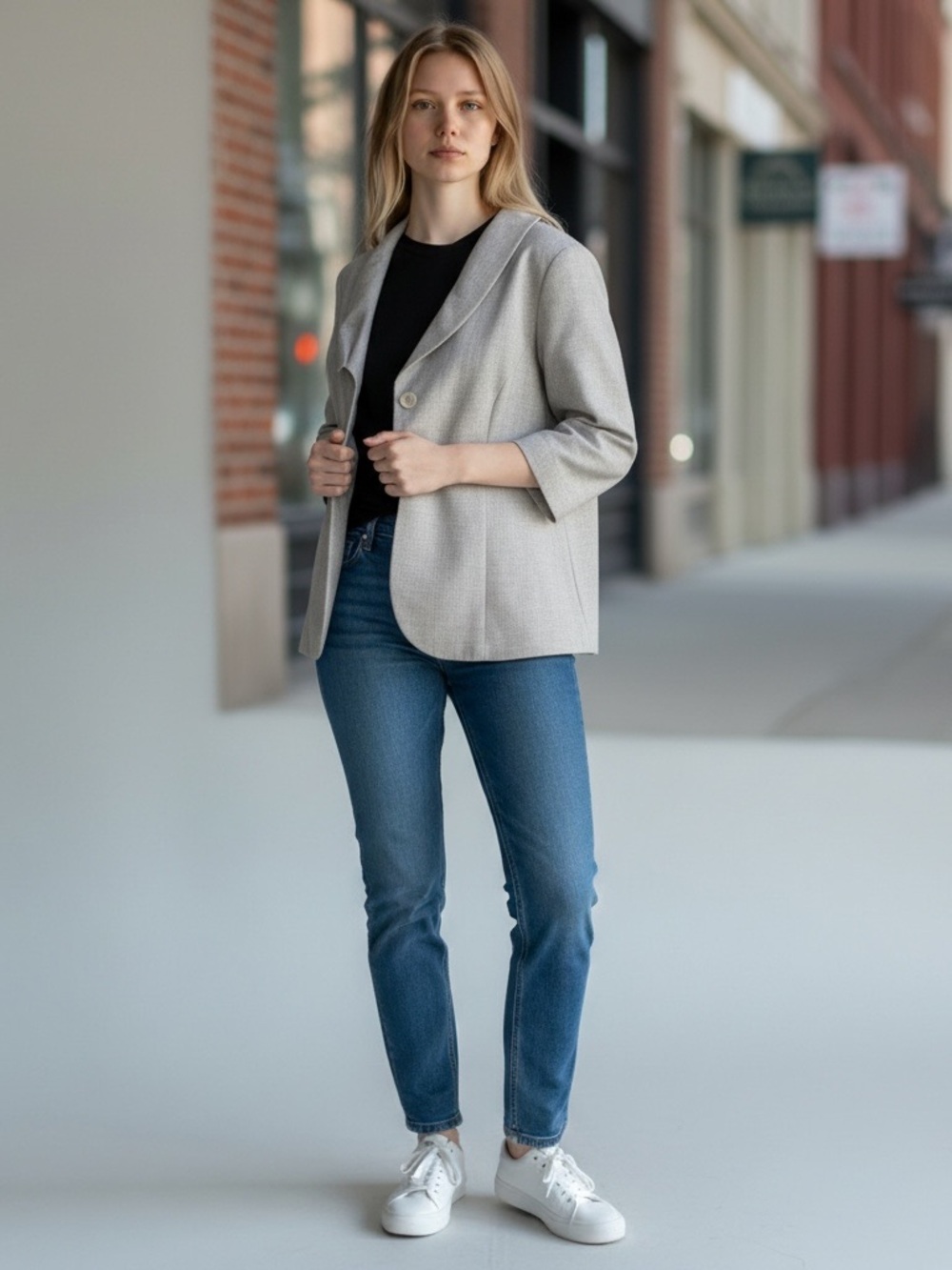 Lafayette 148 New York  Blazer Jacket Virgin Wool Very Light Size 16
